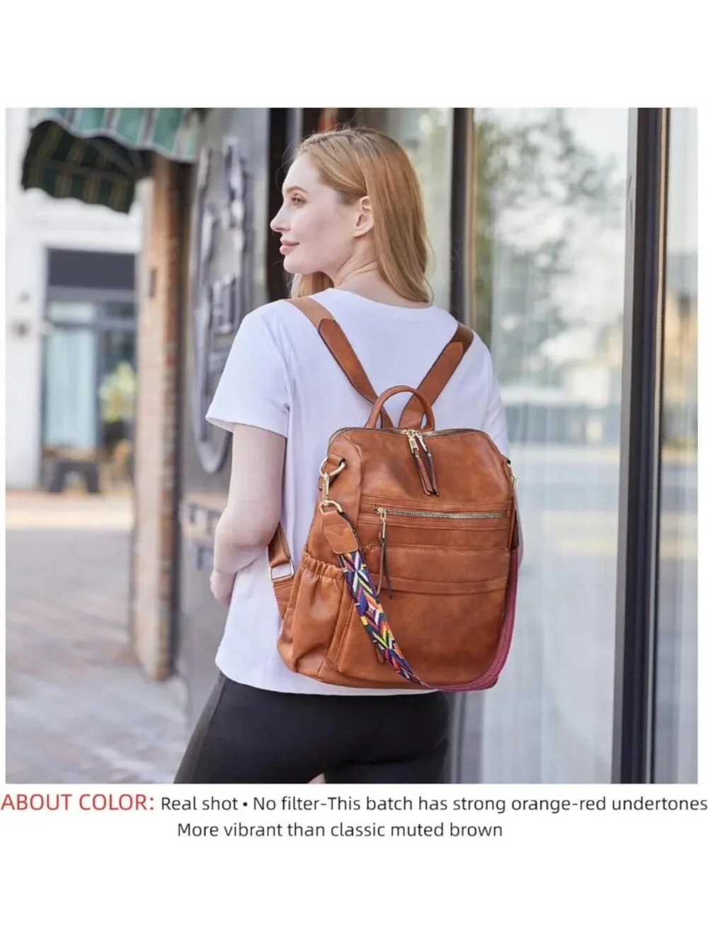 Stylish Leather Backpack Purse for Women | Travel Fashion Bag & Shoulder Tote